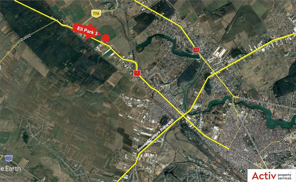 Hala de inchiriat in Eli Park 3, bucuresti nord-vest, localizare harta
