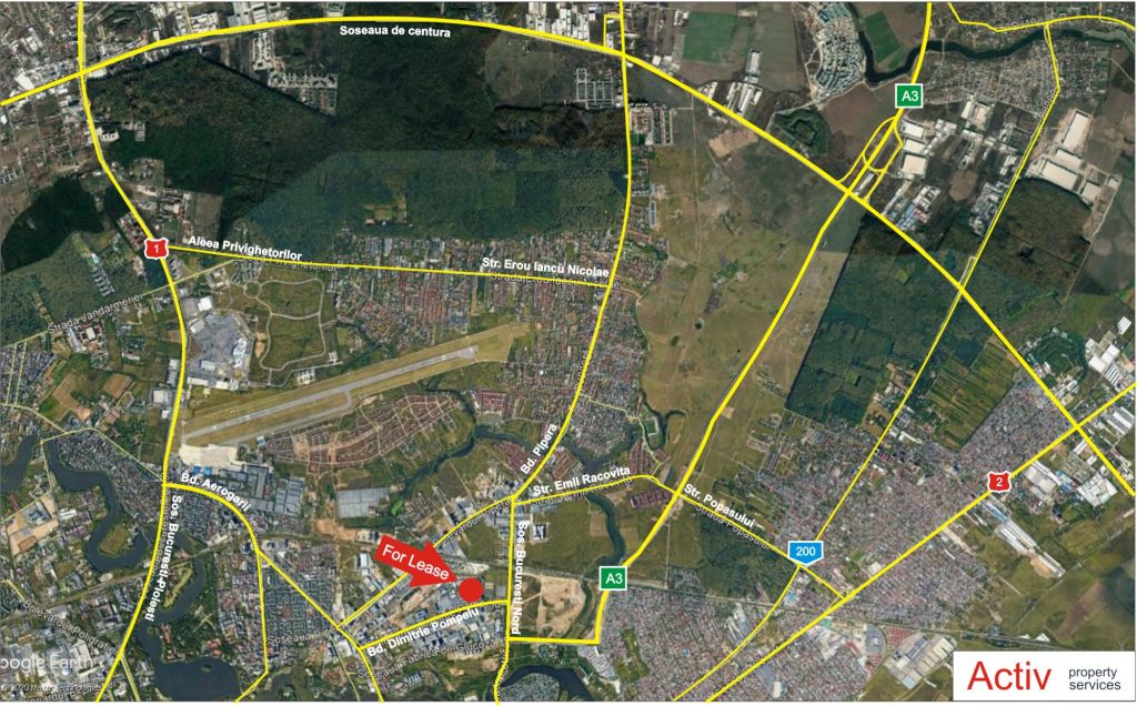 Spatii depozitare in Iride Business Park, Bucuresti Nord - localizare harta
